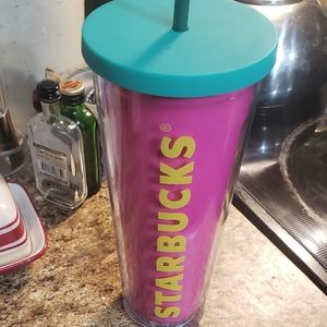 Hot pink starbucks tumbler